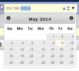 Een screenshot van de JQuery UI Datepicker
